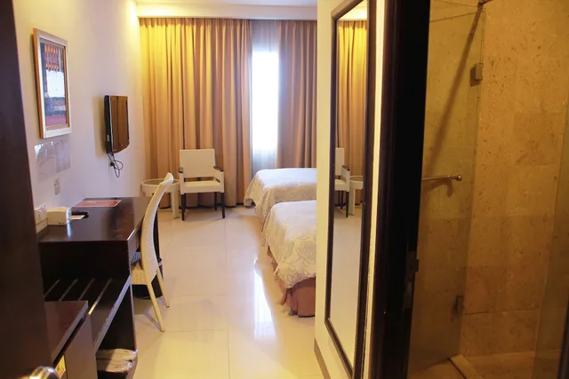 غرفة عصرية ديلوكس بسريرين منفصلين، Grand TW Batam Center Hotel & Convention 6/8