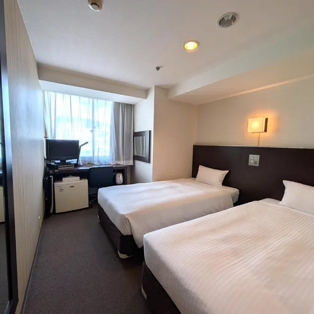غرفة اقتصادية بسريرين منفصلين للمدخنين، Green Rich Hotel Kagoshima Tenmonkan 2/7