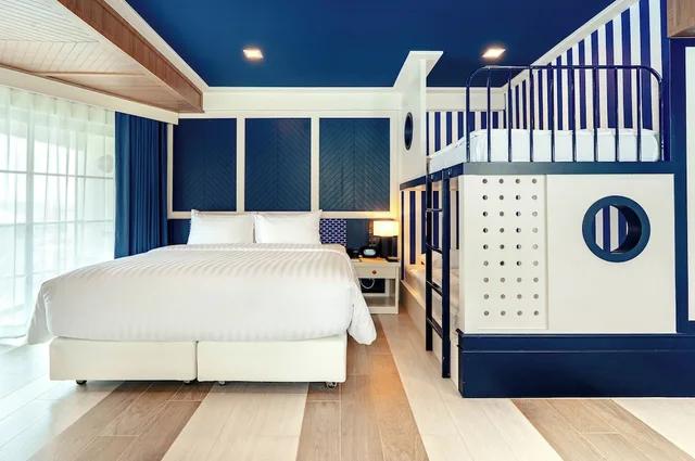 غرفة عائلية بسرير مزدوج وسرير فردي، The Cruise Hotel 4/10