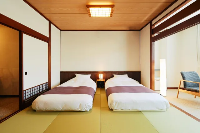 غرفة بسريرين منفصلين، Hotel Yutoria Fujisato 1/9