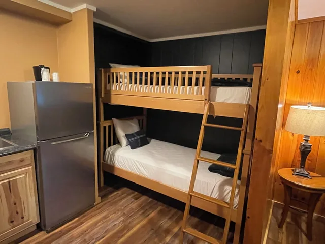 1 Bedroom, Efficiency, Suite, 1 Queen and 1 Bunk Bed, Sofa، NORTHERN LIGHTS LODGE 3/5