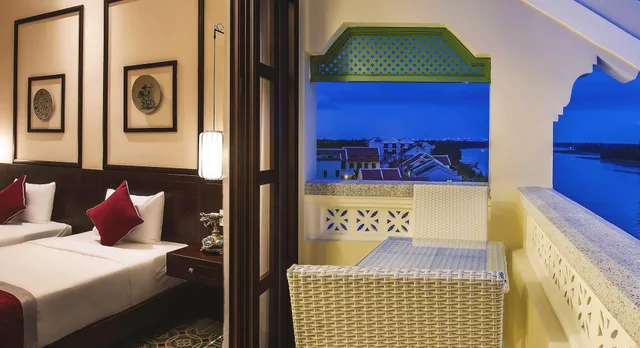 جناح سيغنتشر بسريرين منفصلين بإطلالة على النهر، Lantana Riverside Hoi An Boutique Hotel Spa 3/7