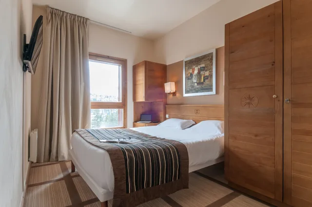 شقة بسريرين منفصلين بإطلالة على الجبل بشرفة بغرفة نوم واحدة مع أريكة، Pierre Vacances Premium Flaine Les Terrasses D Eos 4/9
