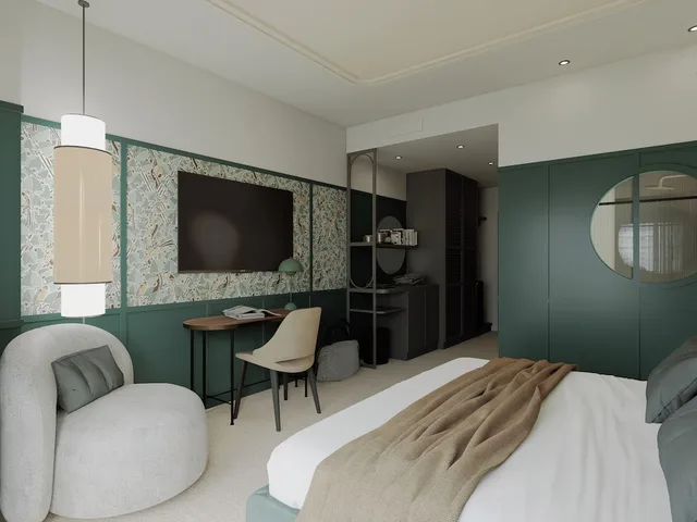 غرفة سوبيريور بسرير كينج، Grand Hotel de Courtoisville 1/2