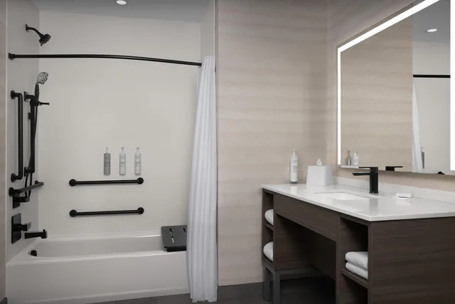 جناح استوديو بسريرين كوين بحوض استحمام لذوي الإعاقة، Home2 Suites by Hilton Ramsey 3/3
