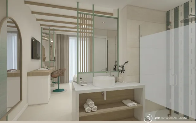 غرفة بسرير مزدوج بإطلالة على البحيرة، Hotel Du Lac 8/8