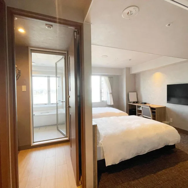 غرفة ديلوكس بسريرين منفصلين بإطلالة على المدينة في الملحق، Matsue New Urban Hotel 5/10