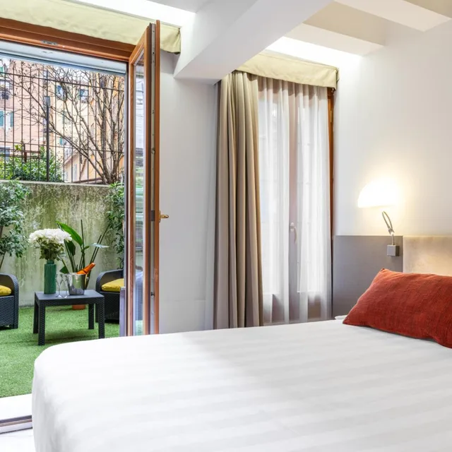 غرفة بسرير مزدوج أو سريرين منفصلين، Leone Hotel 3/5