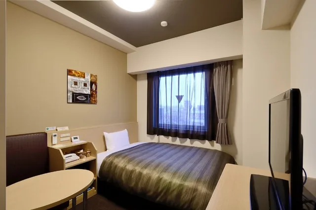 غرفة مفردة بسرير مزدوج للمدخنين، Hotel Route Inn Grand Muroran 1/2