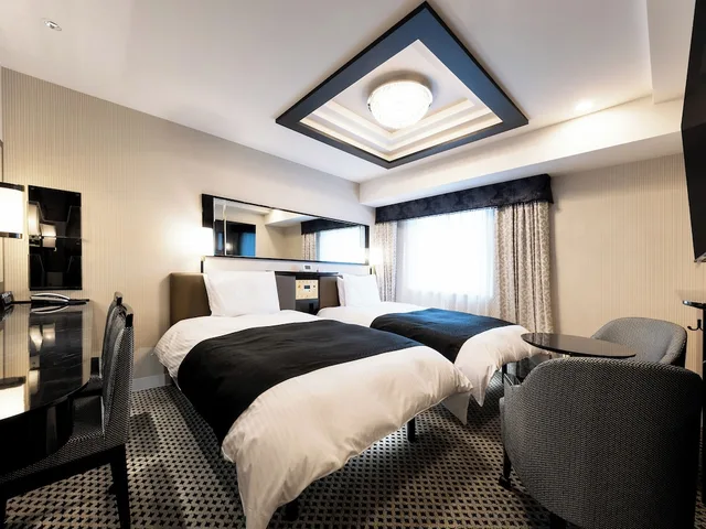 غرفة ديلوكس بسريرين منفصلين، APA Hotel Omori Ekimae 1/4