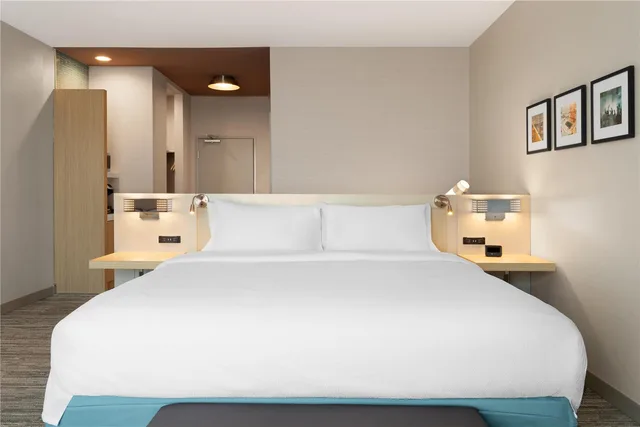 غرفة بريميوم بسرير كينج، Hilton Garden Inn Austin Central 1/2