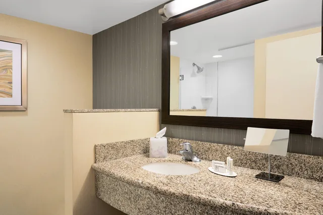 غرفة بسرير كينج مع أريكة، COURTYARD NEWARK DOWNTOWN 3/3