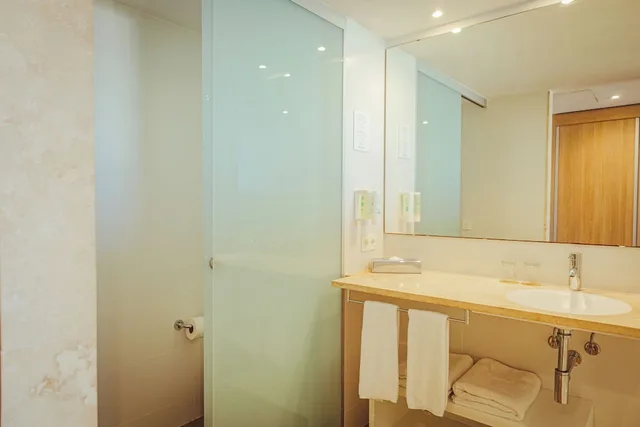 غرفة بسريرين منفصلين بإطلالة على المسبح بشرفة، HOTEL 55 SANTO TOMAS 9/10