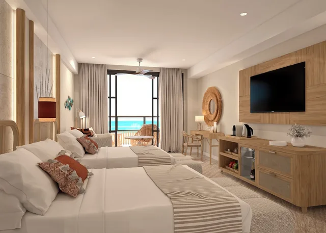 جناح جونيور بسريرين مزدوجين بإطلالة جزئية على البحر، Dreams Playa Esmeralda Resort & Spa 3/4