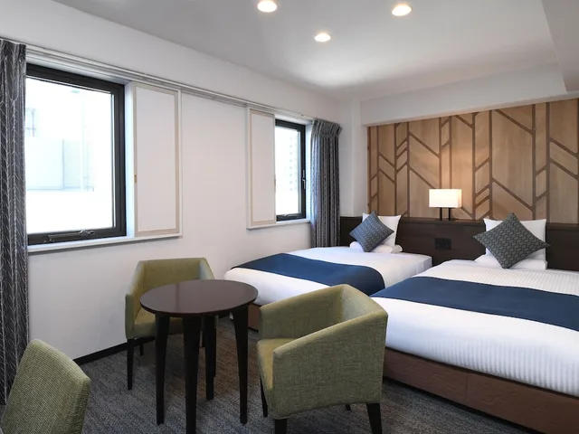 غرفة قياسية بسريرين منفصلين، Hotel Mystays Atsugi 1/3