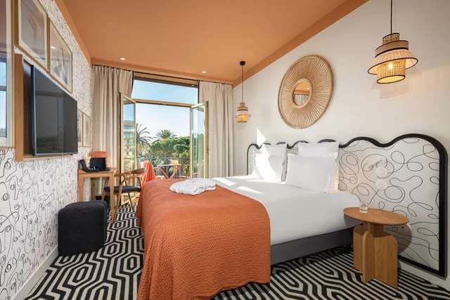 غرفة بريفيليج بسرير مزدوج أو سريرين منفصلين بإطلالة على الحديقة بشرفة، Hotel Albert 1er Nice 2/5