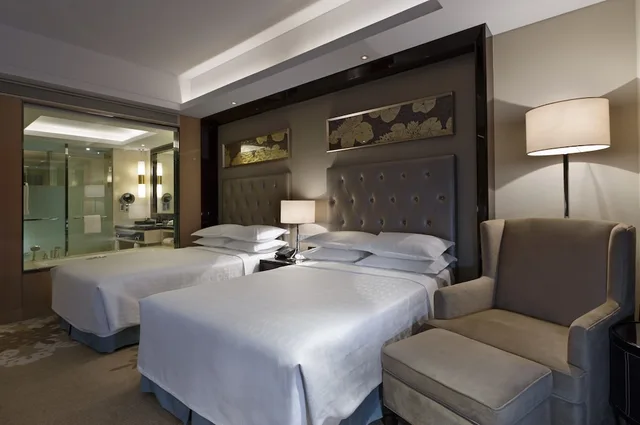 غرفة بسريرين منفصلين بإطلالة على المدينة، Sheraton Daqing Hotel 3/5