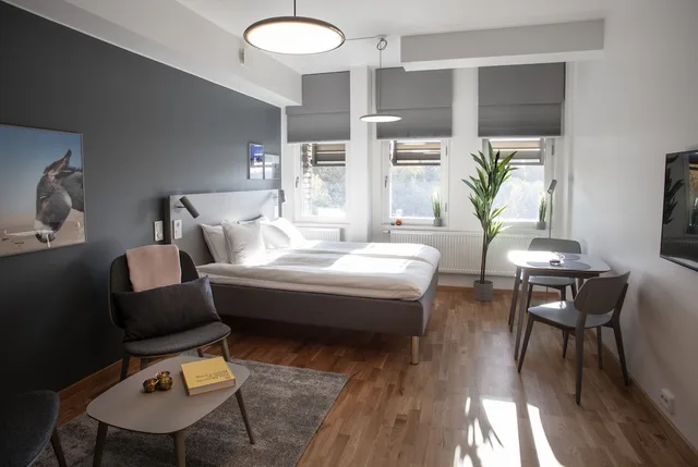 استوديو بسرير كينج وسرير كوين بمطبخ صغير، First Hotel The Studio 1/2