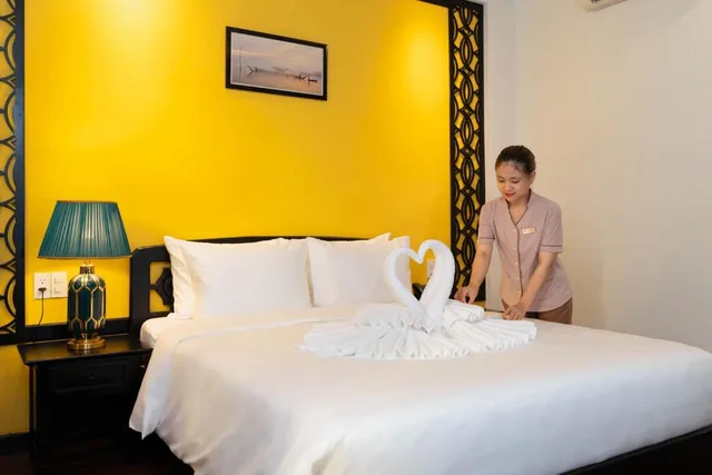 غرفة بسرير مزدوج بإطلالة على الحديقة، Lantern Boutique Hoi An 7/10