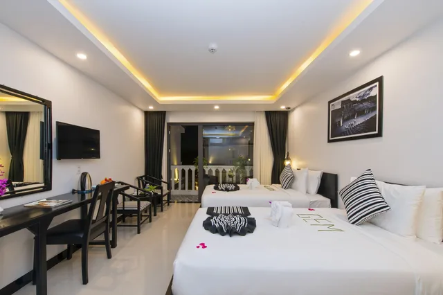 غرفة ديلوكس بسريرين منفصلين بشرفة، Gem Riverside Hotel Hoi An 6/10