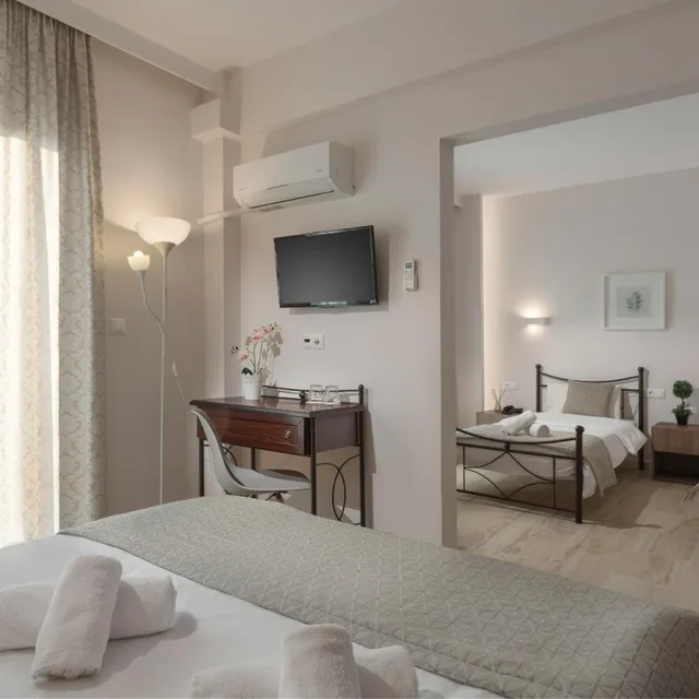 غرفة سوبيريور رباعية بإطلالة على البحر، Minavra Hotel 6/10
