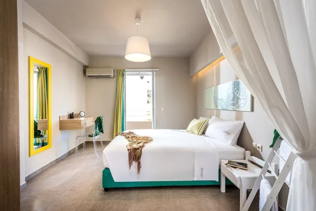 شقة بسريرين منفصلين بغرفتي نوم مع أريكة، Anemos Suites by Estia 4/5
