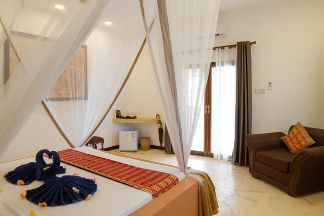 غرفة بسرير مزدوج بإطلالة على المسبح، Kupaga Villas Boutique Hotel 9/10