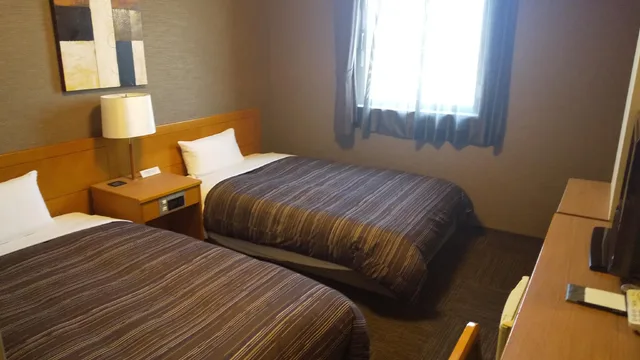 غرفة قياسية بسريرين منفصلين بدون إطلالة للمدخنين، Hotel Route Inn Tokonameekima 1/1