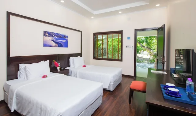 غرفة بريميوم بإطلالة على الحديقة مفردة بسريرين منفصلين، Hon Co Resort - Ca Na 1/4