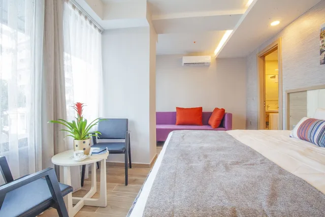 غرفة فاخرة بسرير كوين بإطلالة على المدينة، Old Town Point Hotel & Spa Antalya 7/10