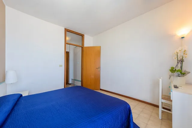 غرفة بسرير مزدوج بإطلالة على البحر بشرفة، Hotel Sanremo 5/8