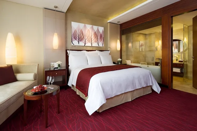 غرفة تنفيذية بسرير كينج بإطلالة على المدينة، Beijing Marriott Hotel Northeast 4/7