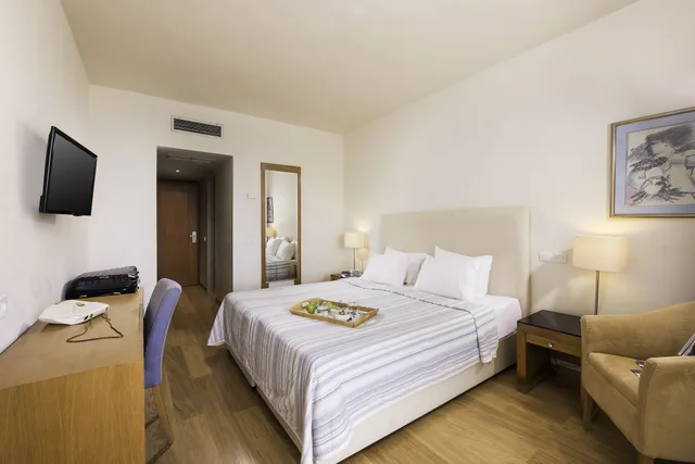 غرفة بسريرين منفصلين بإطلالة على البحر، Kassandra Palace Seaside Resort 5/9