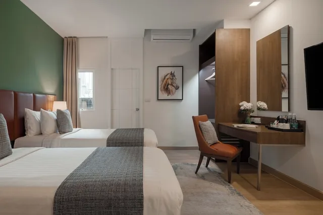 غرفة بريميير بسريرين منفصلين بشرفة، The Legacy Hotel Nana Sukhumvit, Aspira Collection 3/5