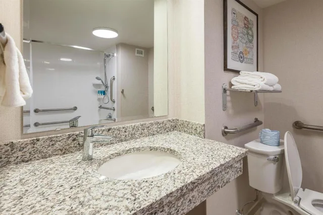 غرفة بسرير كينج في طابق مرتفع لذوي الإعاقة، Drury Inn and Suites St Louis Airport 6/6