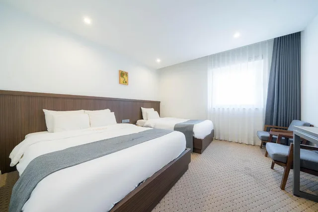 غرفة ديلوكس بسريرين منفصلين وسرير مزدوج وسرير فردي، Hotel Davin 2/2
