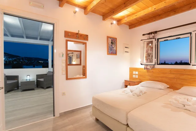 1 Bedroom, Lanai, Deluxe, Double or Twin Bed, Panoramic Sea View، Kontaratos Studios & Apartments 1/7