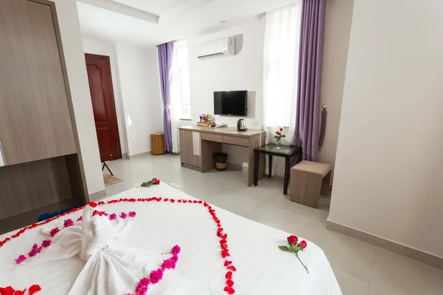 غرفة ديلوكس بسرير مزدوج، Blue Sky Phu Quoc Hotel 5/8