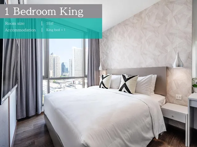 غرفة مفردة بسرير كينج، The Rich Residence Sukhumvit Nana 2/3