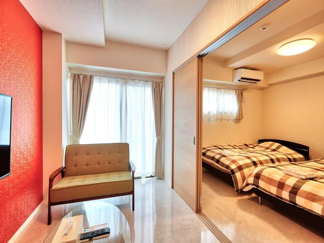 غرفة ديلوكس بسريرين منفصلين وفرشتي فوتون، Mango Resort Okinawa Chatan 1/1