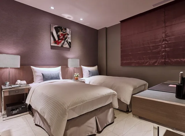 غرفة سوبيريور بسريرين منفصلين بإطلالة على المدينة، Beauty Hotels Taipei - Hotel B7 Journey 2/4