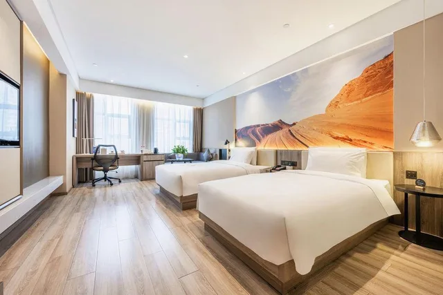 Wooden, Twin Beds، Atour Hotel Yuyang West Road 1/2