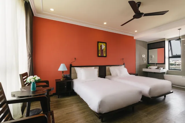 جناح فاخر بسرير كوين بإطلالة على النهر، La An Central Boutique Villa 5/10