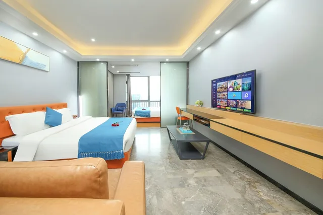 استوديو تنفيذي بسريرين منفصلين وسريرين كوين، Pengman International Apartment Hotel (Beijing Road Jiedeng Duhui) 2/9