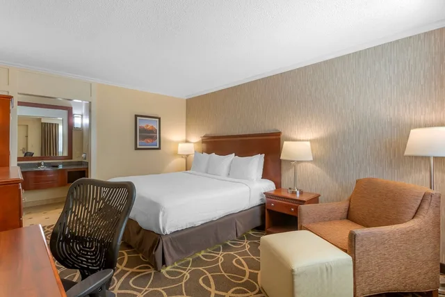 غرفة قياسية بسرير كوين يُسمح فيها بالحيوانات الأليفة بحوض جاكوزي لذوي الإعاقة، Best Western Plus Burley Inn & Convention Center 2/6