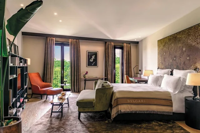 1 Bedroom, Junior Suite, Studio, King Bed, Garden View، Bulgari Hotel Milano 1/9