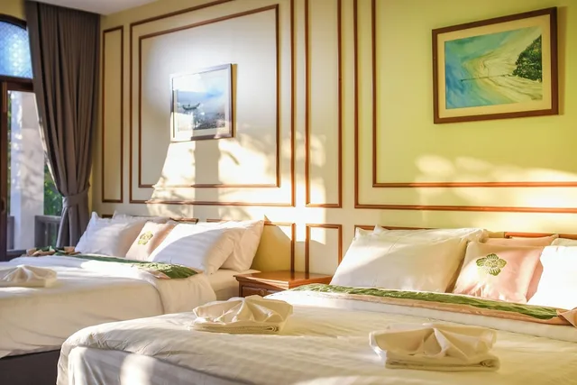 غرفة عائلية بسريرين مزدوجين بإطلالة على الحديقة، Baan Imm Sook Resort 2/10