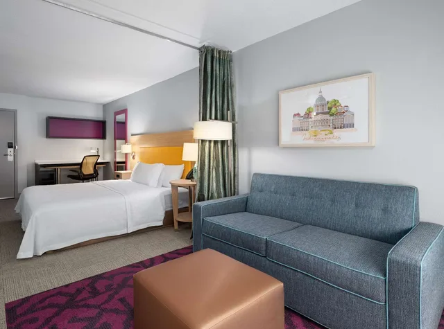 جناح استوديو بسرير كينج بحوض استحمام لذوي الإعاقة، Home2 Suites by Hilton Indianapolis Keystone Crossing 5/8
