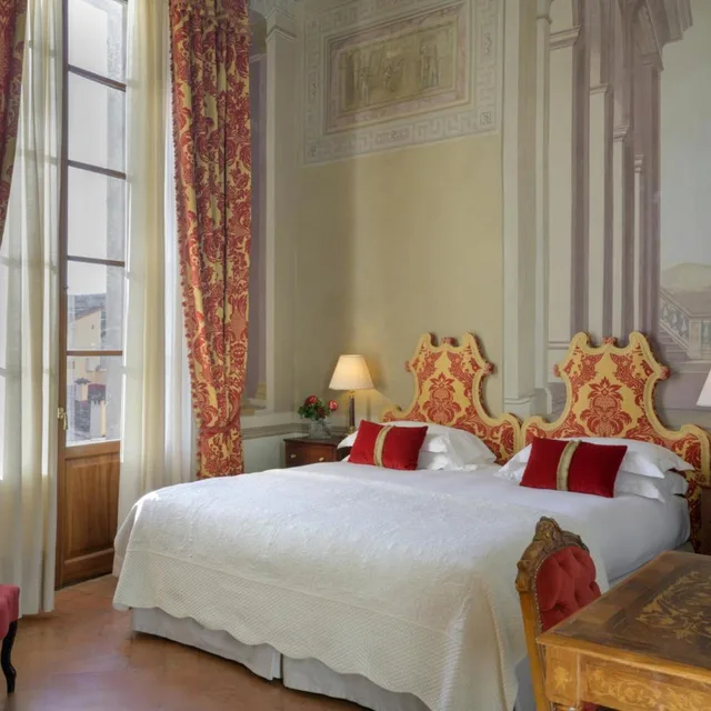 غرفة ديلوكس بسرير مزدوج أو سريرين منفصلين بشرفة، Grand Hotel Continental Starhotels 3/9