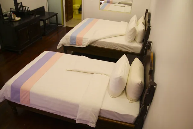 غرفة ديلوكس بسريرين منفصلين بإطلالة على المسبح، La Residence WatBo Hotel 9/10